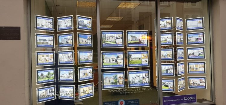 LED window displays for estate agents