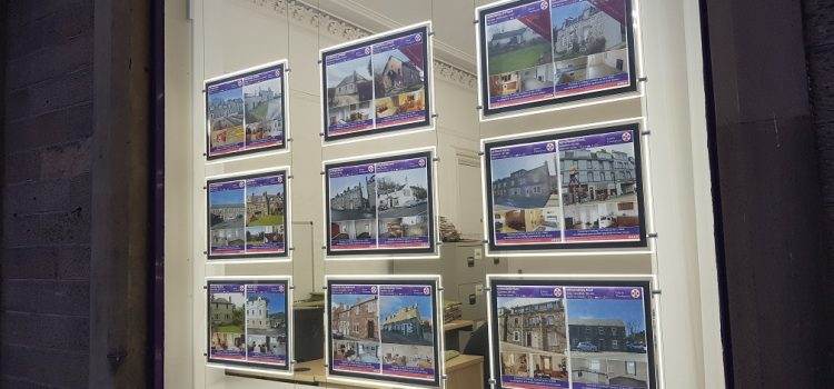 LED Estate Agents Property Displays in Galashiels Borders Scotland and North England